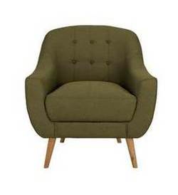 Hygena - Lexie - Fabric Chair - Olive Green